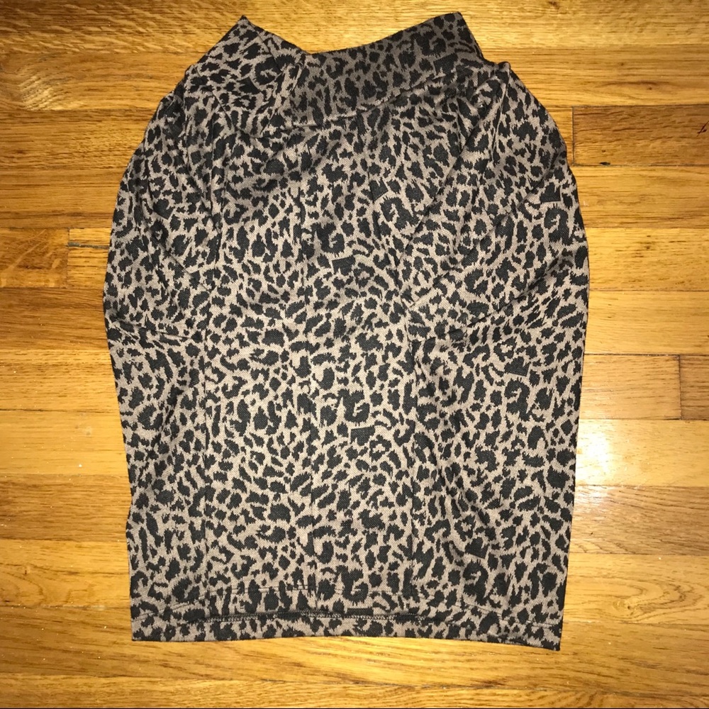 Leopard Print Sweater/Knit Skirt